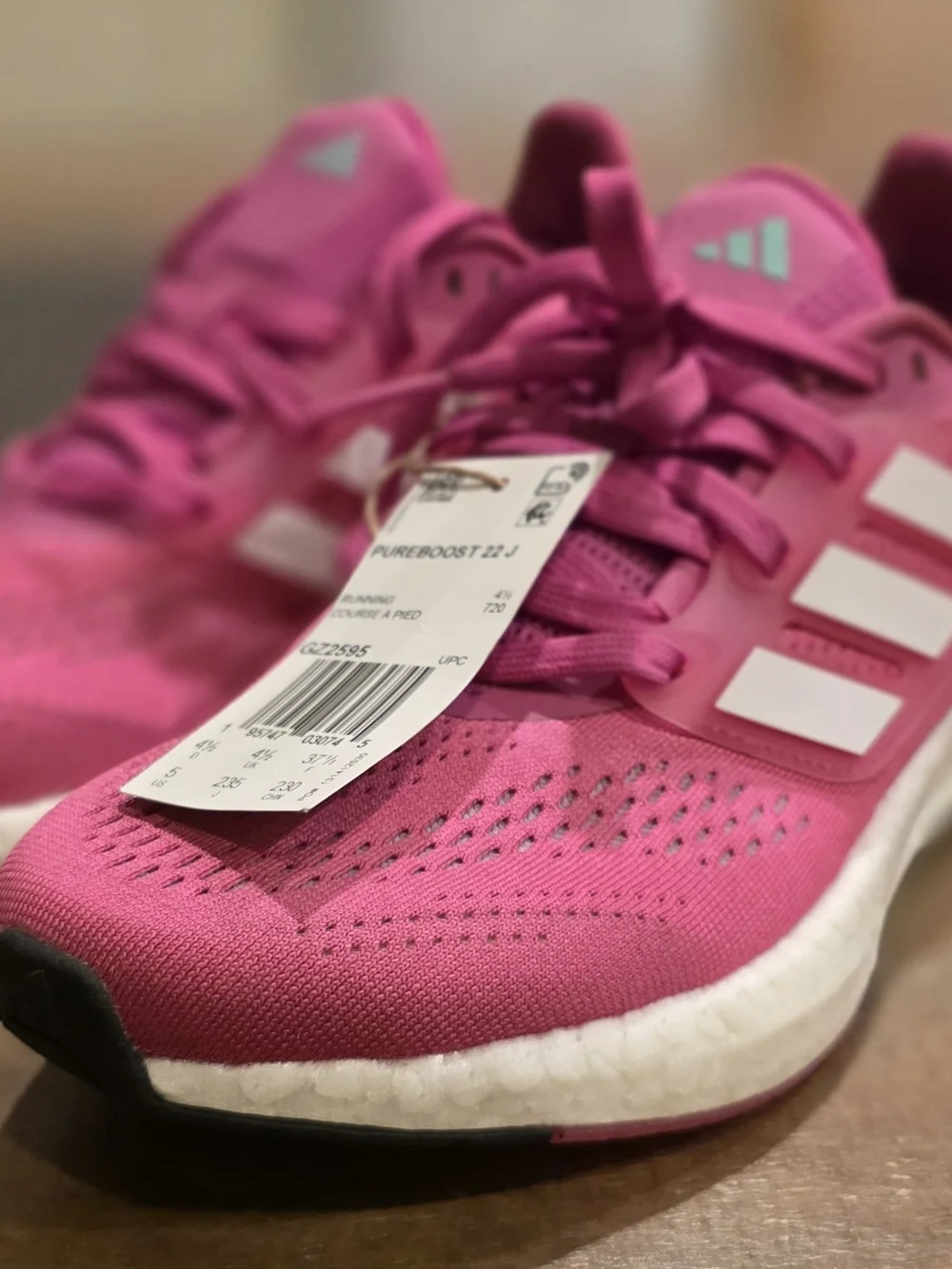 🏃‍♀️👟 Adidas Kids Pink and White Running Sneakers